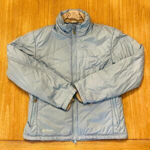 Columbia Women’s Titanium Tech Lightweight Ski Jacket/Light Blue/Gray-Size M